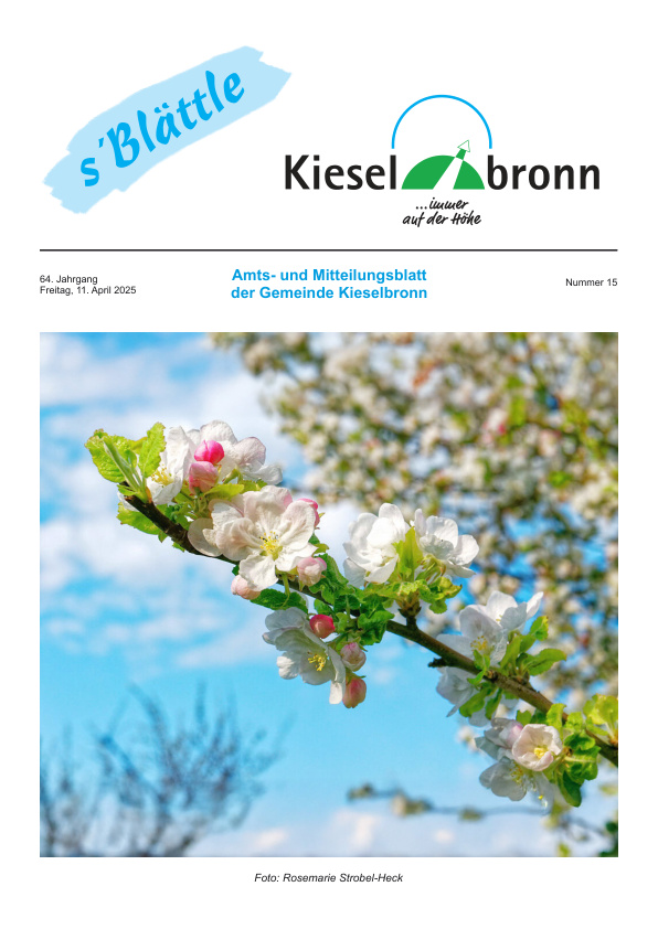 Mehr über den Artikel erfahren Kieselbronn KW 15