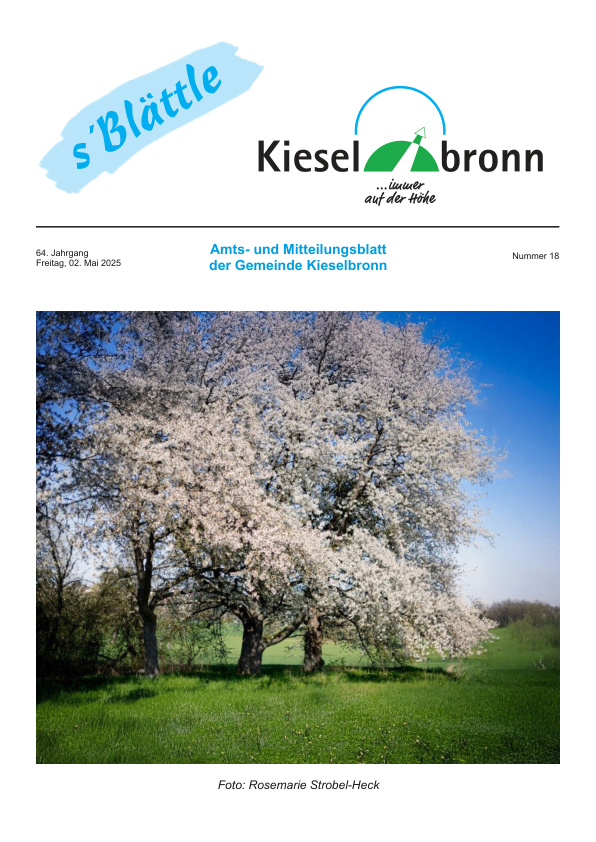 Mehr über den Artikel erfahren Kieselbronn KW 18