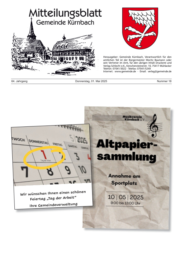 Mehr über den Artikel erfahren Kürnbach KW 18