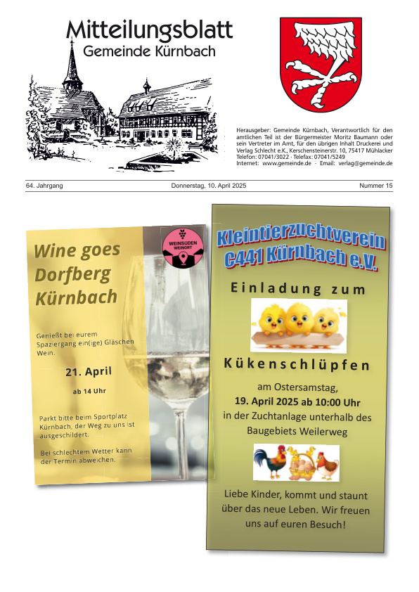 Mehr über den Artikel erfahren Kürnbach KW 15