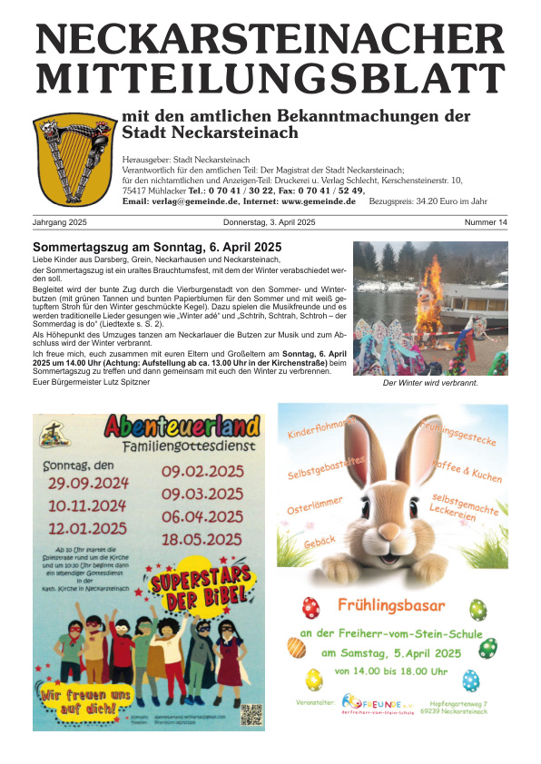 Mehr über den Artikel erfahren Neckarsteinach KW 14