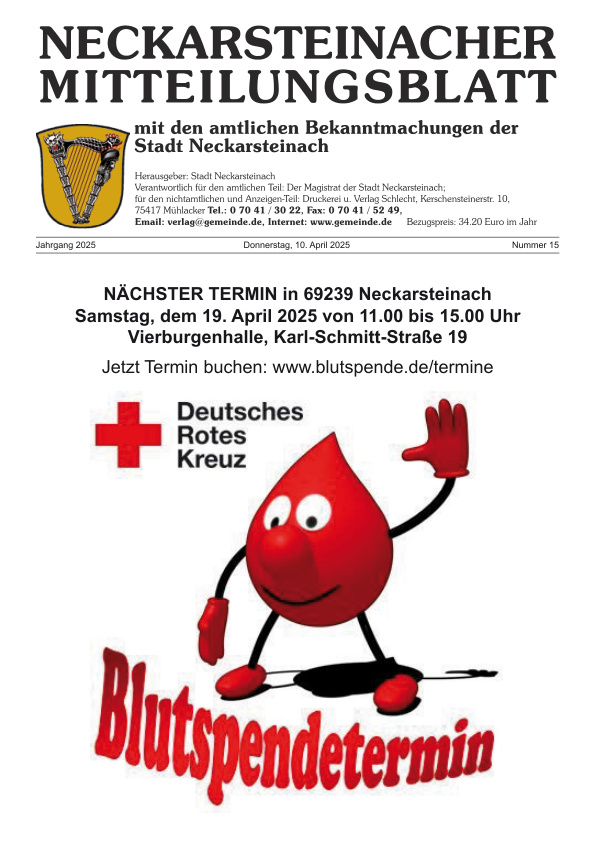 Mehr über den Artikel erfahren Neckarsteinach KW 15