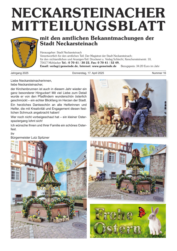 Mehr über den Artikel erfahren Neckarsteinach KW 16