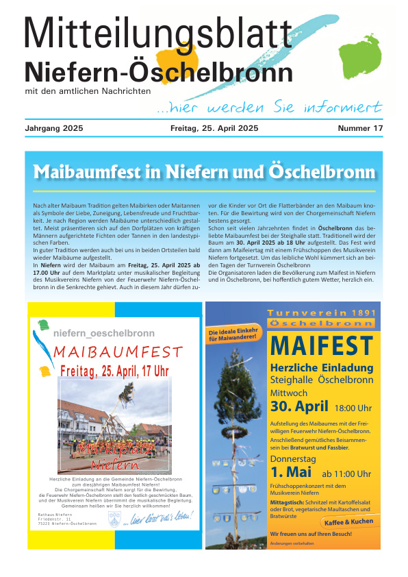 Mehr über den Artikel erfahren Niefern-Öschelbronn KW 17