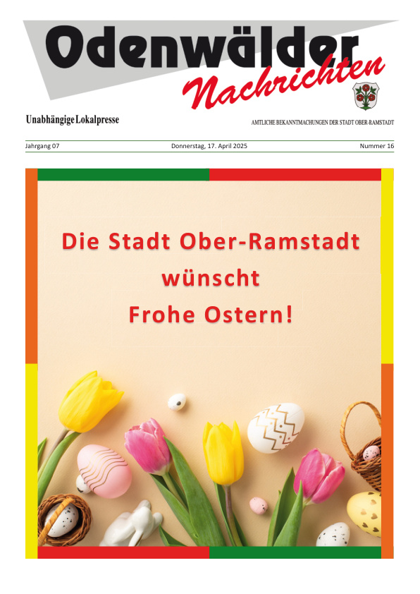 Mehr über den Artikel erfahren Ober-Ramstadt KW 16