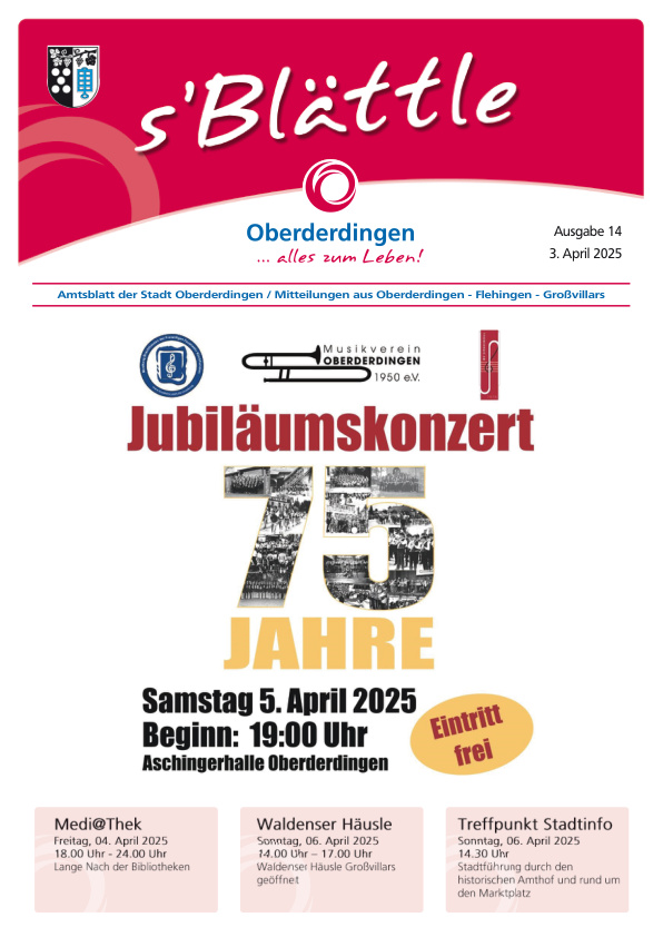 Mehr über den Artikel erfahren Oberderdingen KW 14