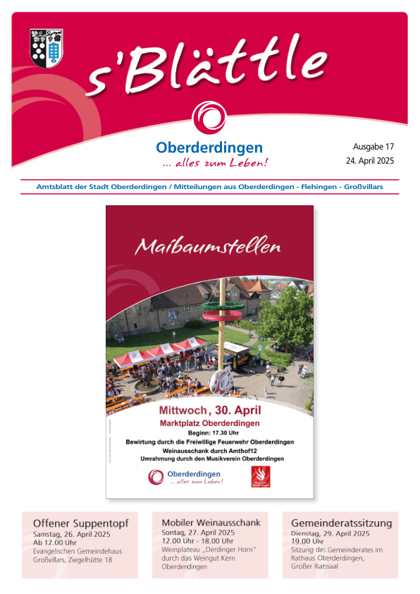 Mehr über den Artikel erfahren Oberderdingen KW 17