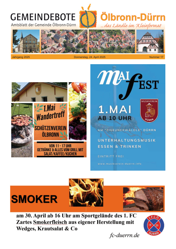 Mehr über den Artikel erfahren Ölbronn-Dürrn KW 17