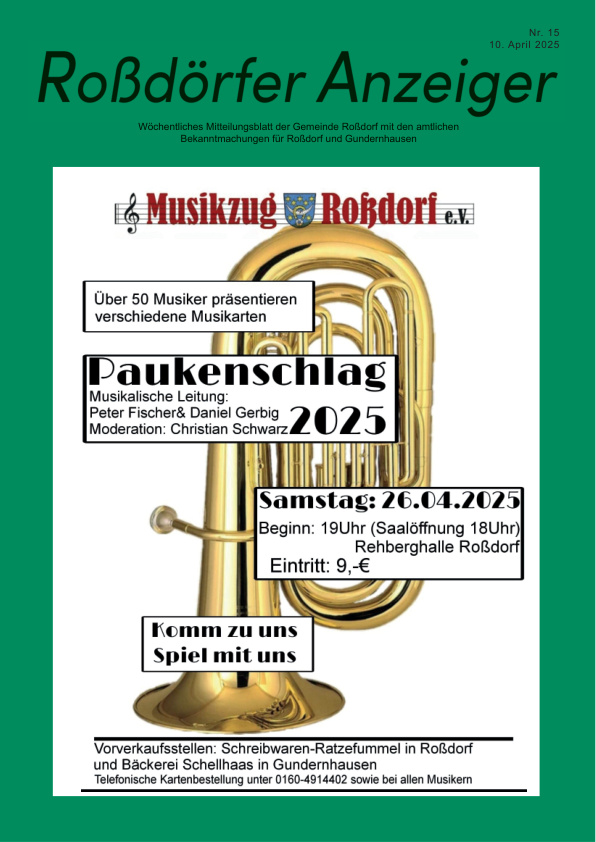 Mehr über den Artikel erfahren Roßdorf KW 15