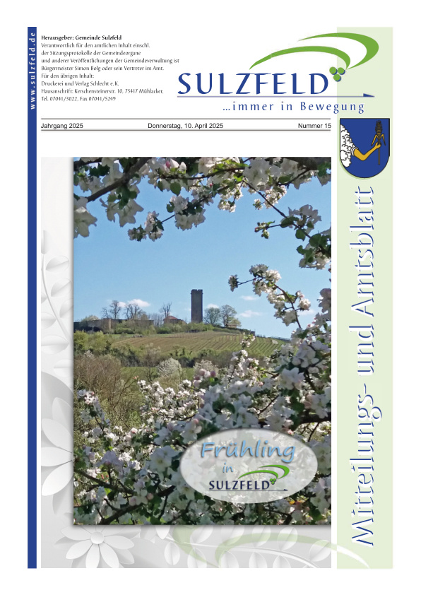 Mehr über den Artikel erfahren Sulzfeld KW 15