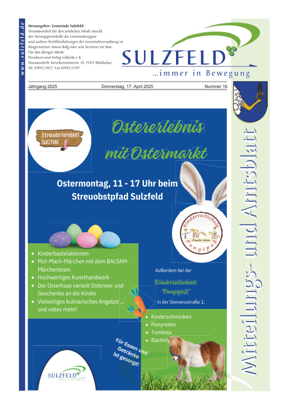 Mehr über den Artikel erfahren Sulzfeld KW 16