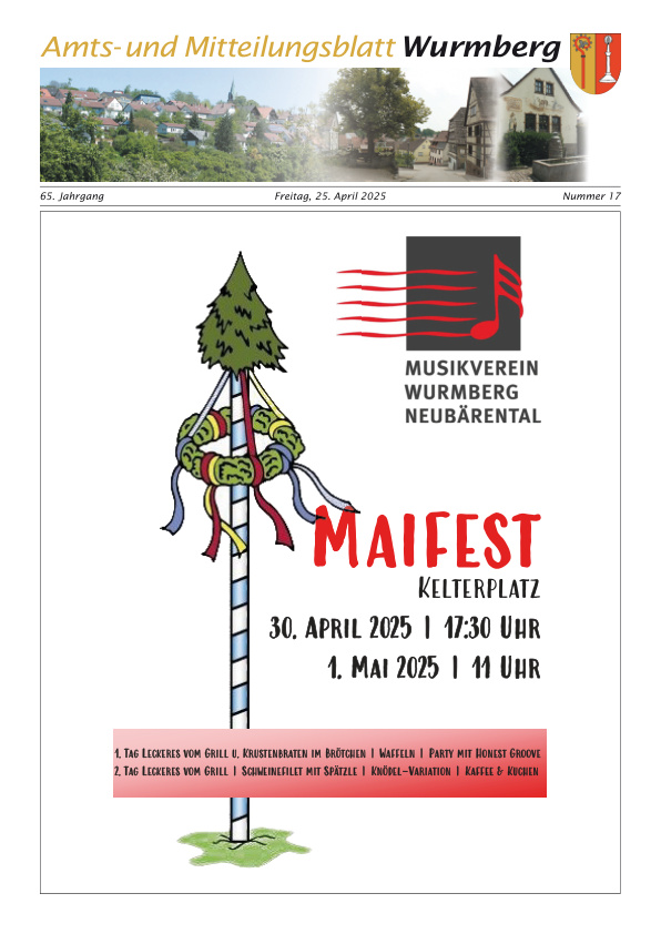 Mehr über den Artikel erfahren Wurmberg KW 17