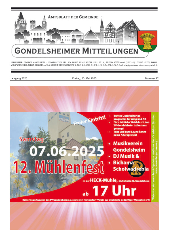 Mehr über den Artikel erfahren Gondelsheim KW 22