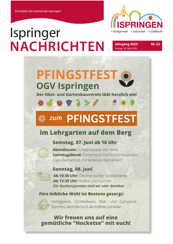 Mehr über den Artikel erfahren Ispringen KW 22