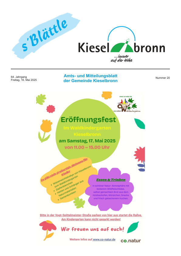 Mehr über den Artikel erfahren Kieselbronn KW 20