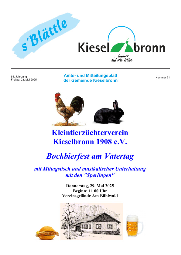 Mehr über den Artikel erfahren Kieselbronn KW 21