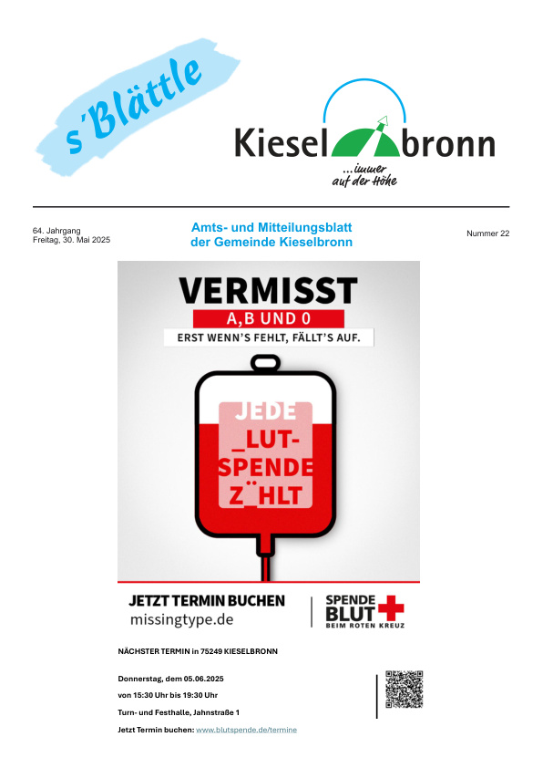 Mehr über den Artikel erfahren Kieselbronn KW 22