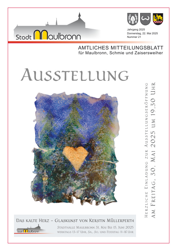 Mehr über den Artikel erfahren Maulbronn KW 21