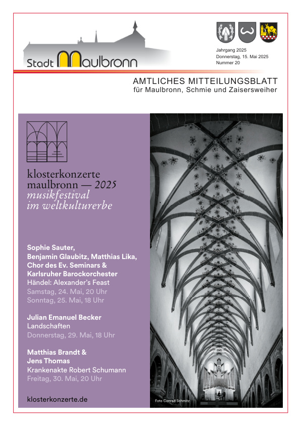 Mehr über den Artikel erfahren Maulbronn KW 20