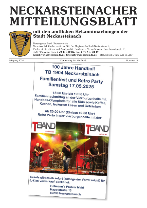 Mehr über den Artikel erfahren Neckarsteinach KW 19