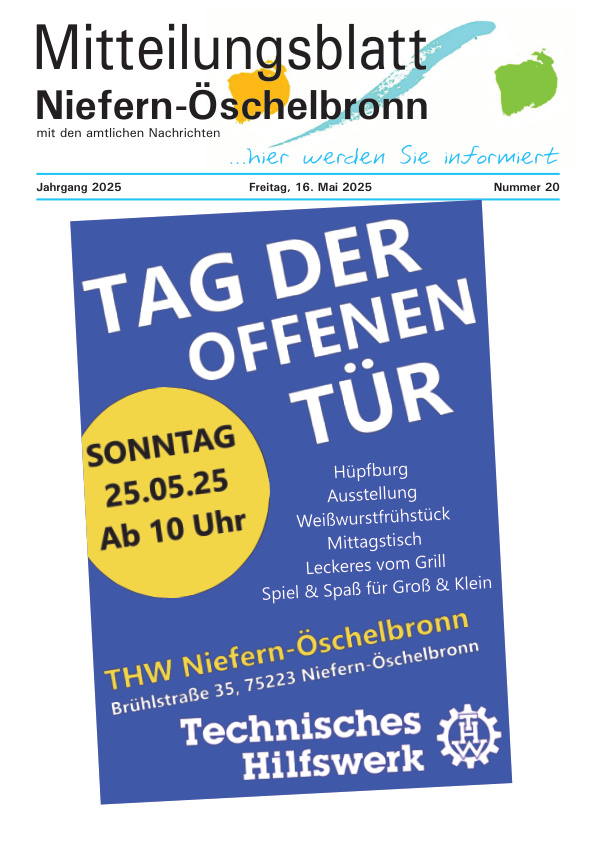 Mehr über den Artikel erfahren Niefern-Öschelbronn KW 20