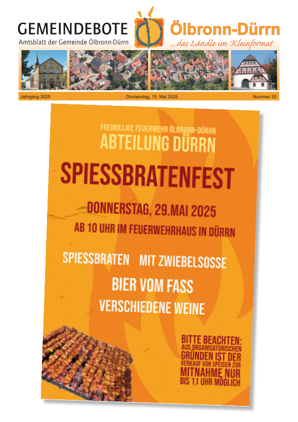 Mehr über den Artikel erfahren Ölbronn-Dürrn KW 20