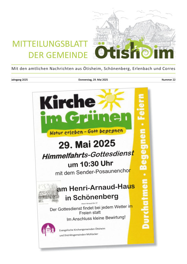 Mehr über den Artikel erfahren Ötisheim KW 22