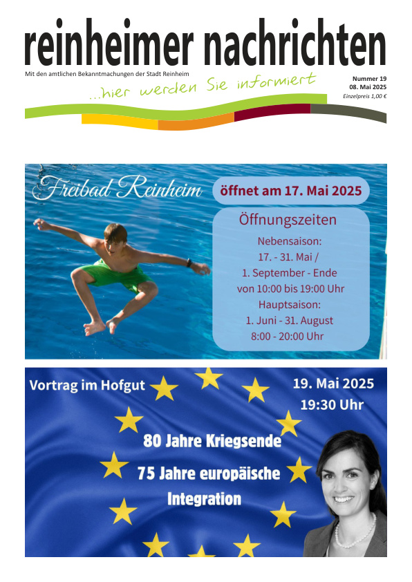 Mehr über den Artikel erfahren Reinheim KW 19