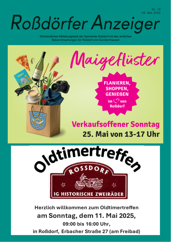 Mehr über den Artikel erfahren Roßdorf KW 19