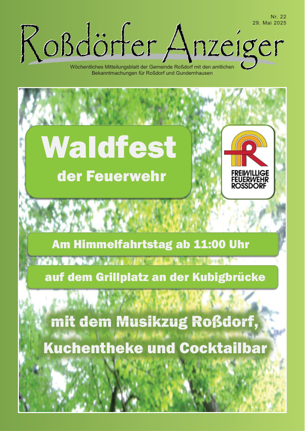 Mehr über den Artikel erfahren Roßdorf KW 22
