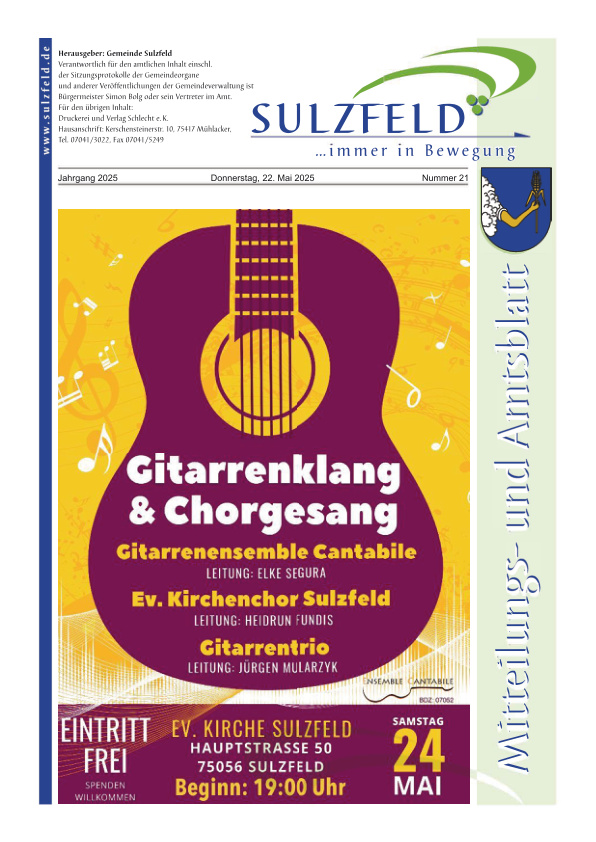 Mehr über den Artikel erfahren Sulzfeld KW 21