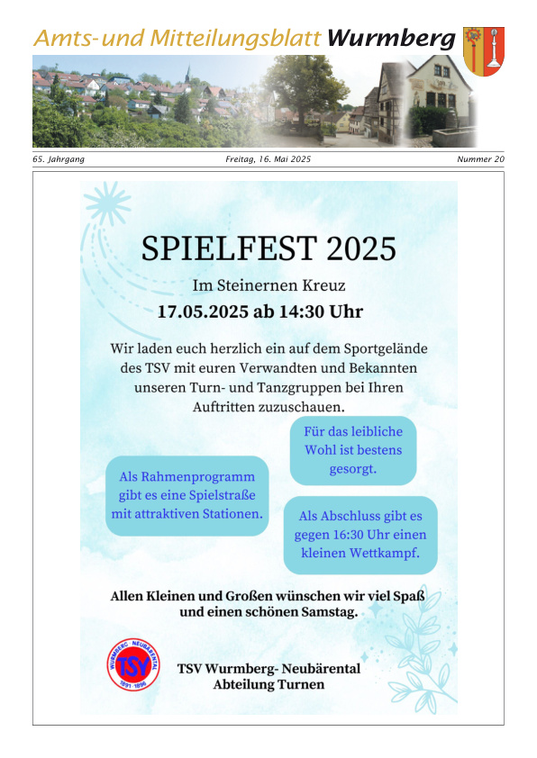 Mehr über den Artikel erfahren Wurmberg KW 20