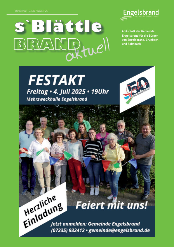 Mehr über den Artikel erfahren Engelsbrand KW 25