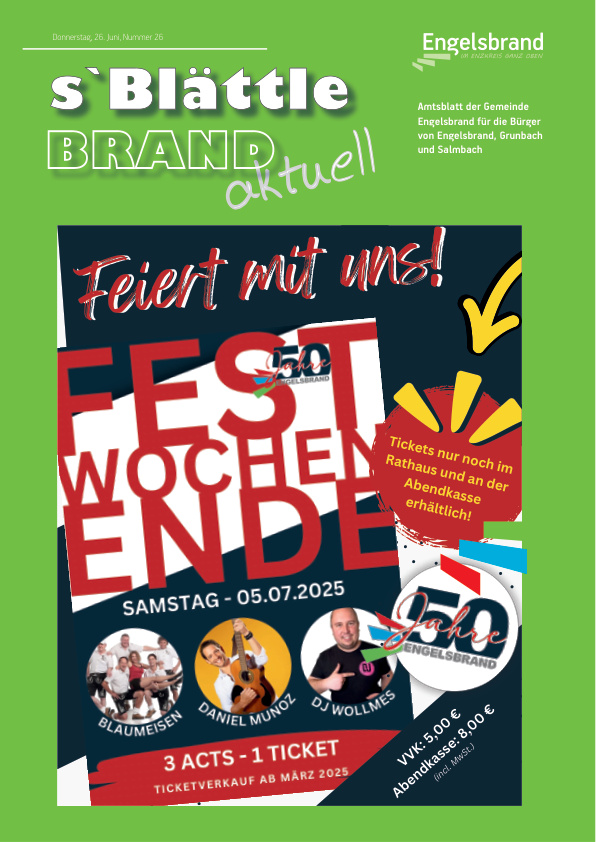 Mehr über den Artikel erfahren Engelsbrand KW 26
