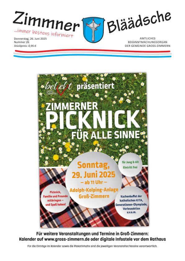 Mehr über den Artikel erfahren Groß-Zimmern KW 26
