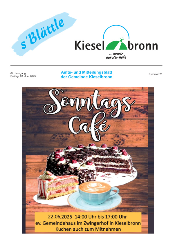 Mehr über den Artikel erfahren Kieselbronn KW 25