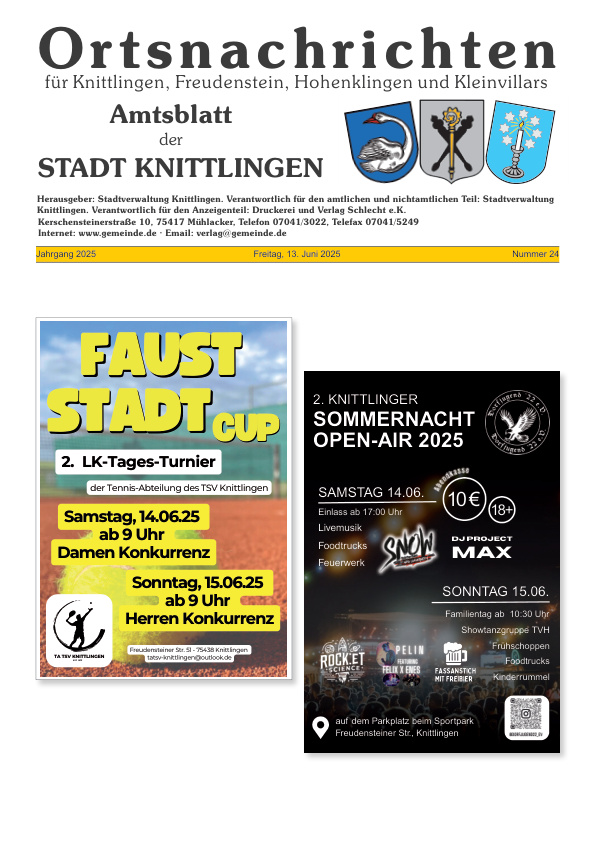 Mehr über den Artikel erfahren Knittlingen KW 24