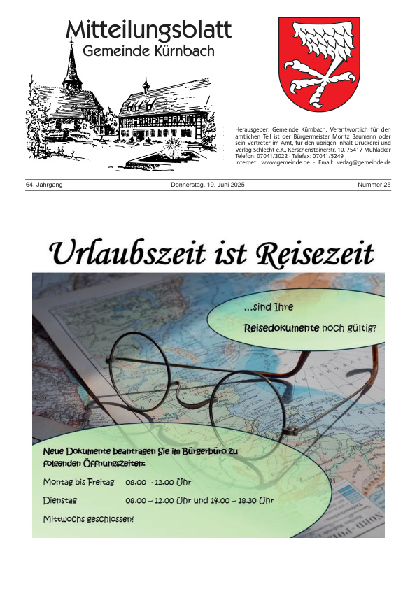 Mehr über den Artikel erfahren Kürnbach KW 25