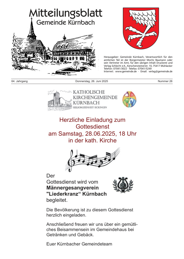 Mehr über den Artikel erfahren Kürnbach KW 26