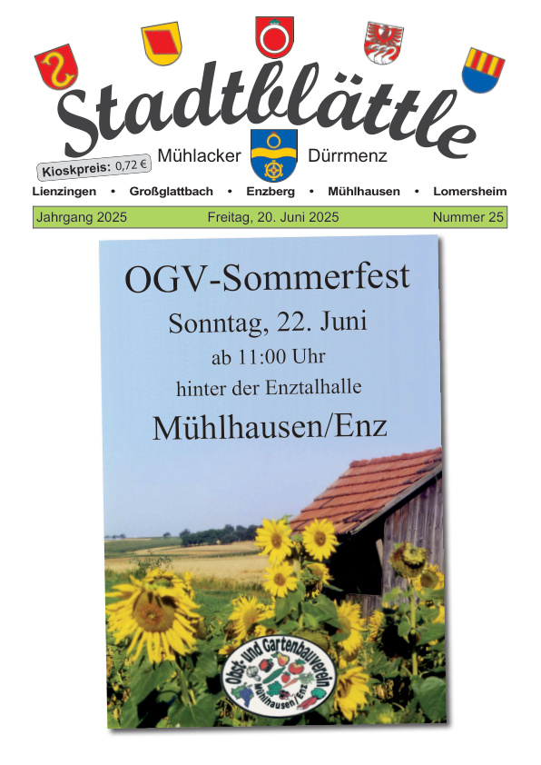Mehr über den Artikel erfahren Mühlacker KW 25