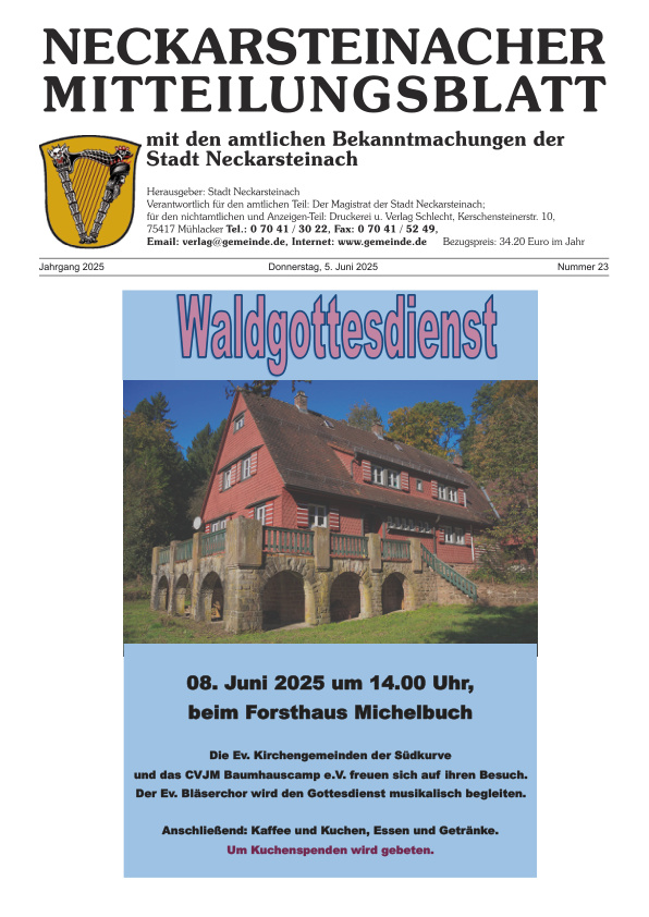 Mehr über den Artikel erfahren Neckarsteinach KW 23