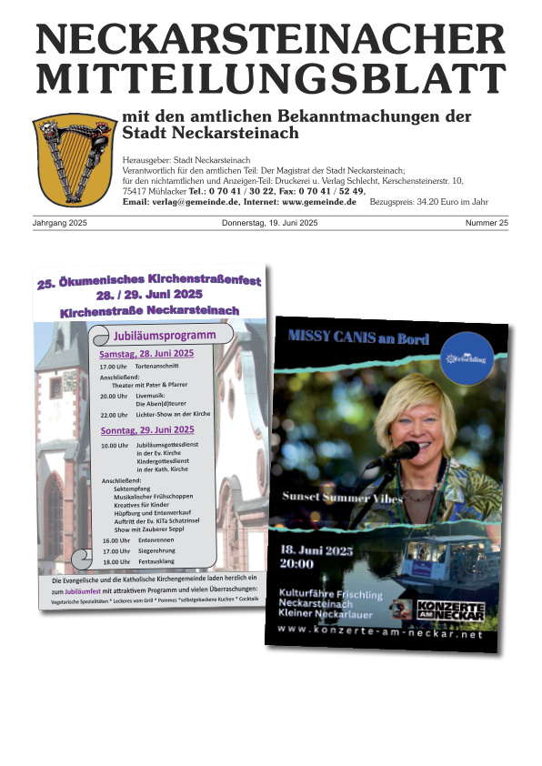 Mehr über den Artikel erfahren Neckarsteinach KW 25