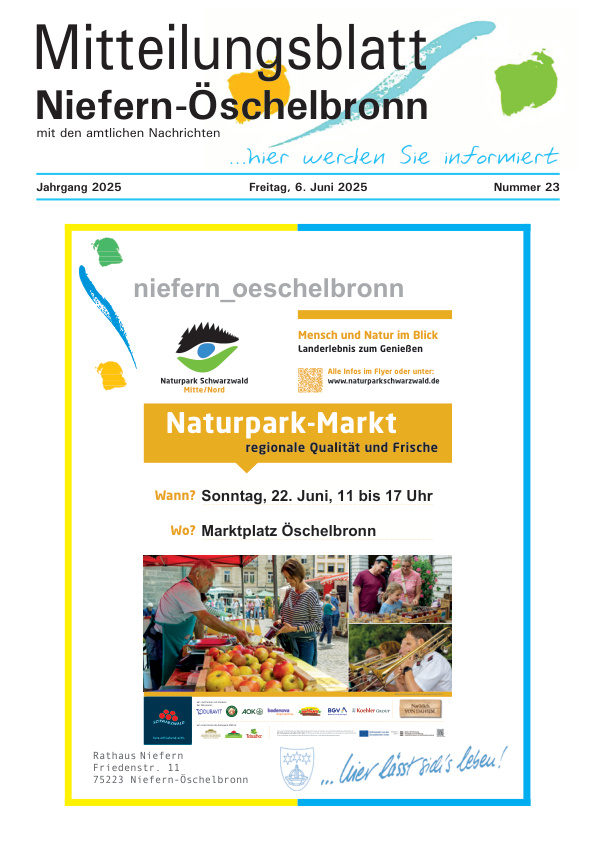 Mehr über den Artikel erfahren Niefern-Öschelbronn KW 23