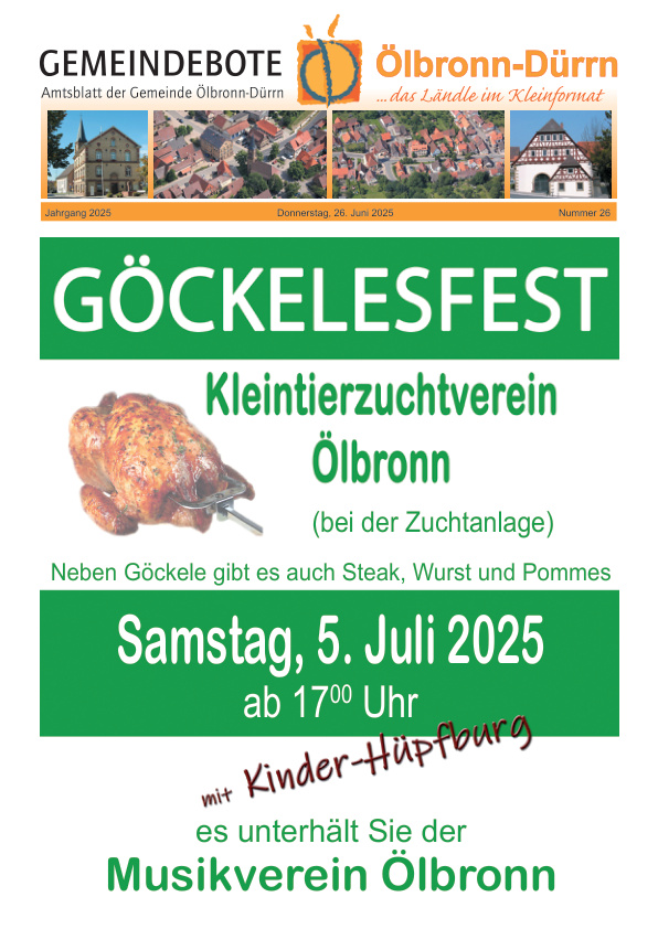 Mehr über den Artikel erfahren Ölbronn-Dürrn KW 26