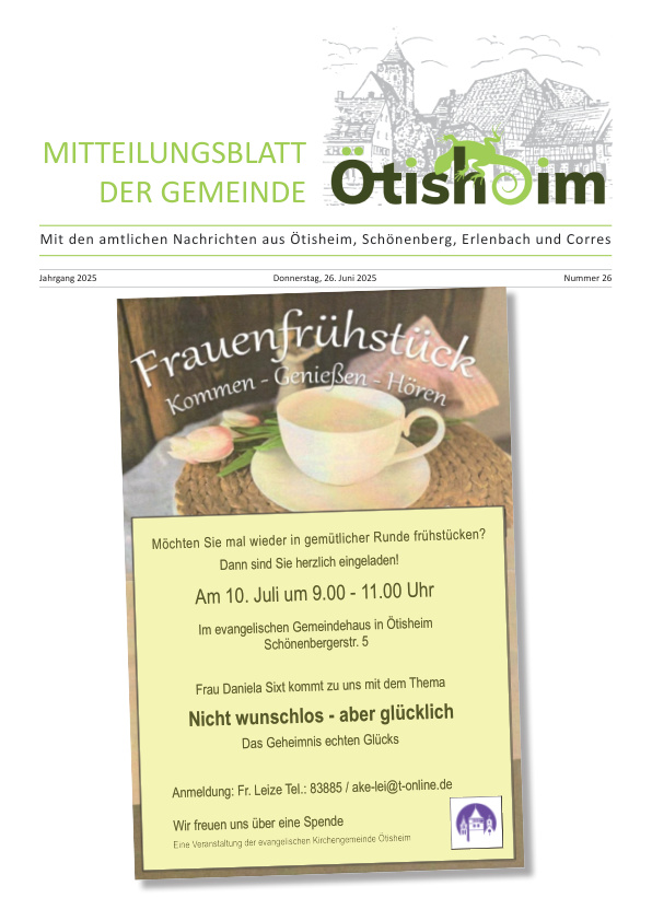 Mehr über den Artikel erfahren Ötisheim KW 26