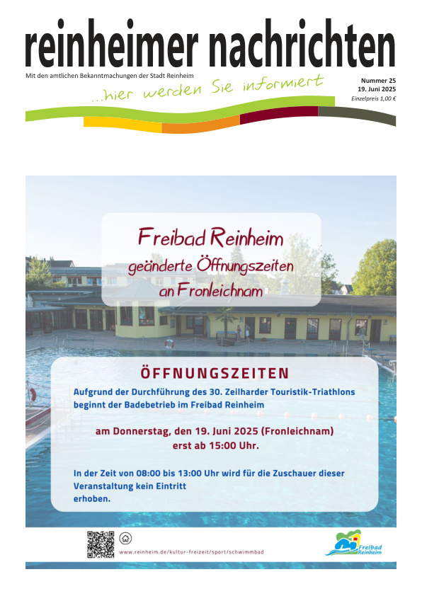 Mehr über den Artikel erfahren Reinheim KW 25