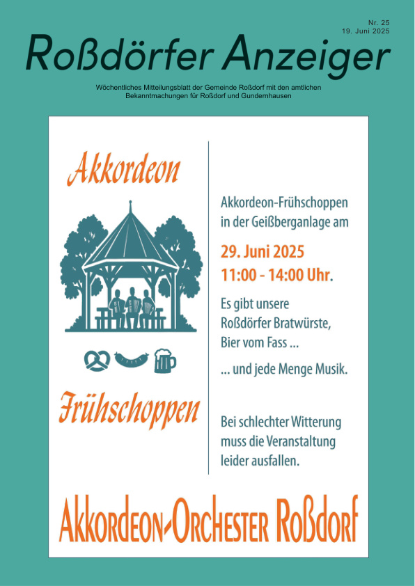 Mehr über den Artikel erfahren Roßdorf KW 25