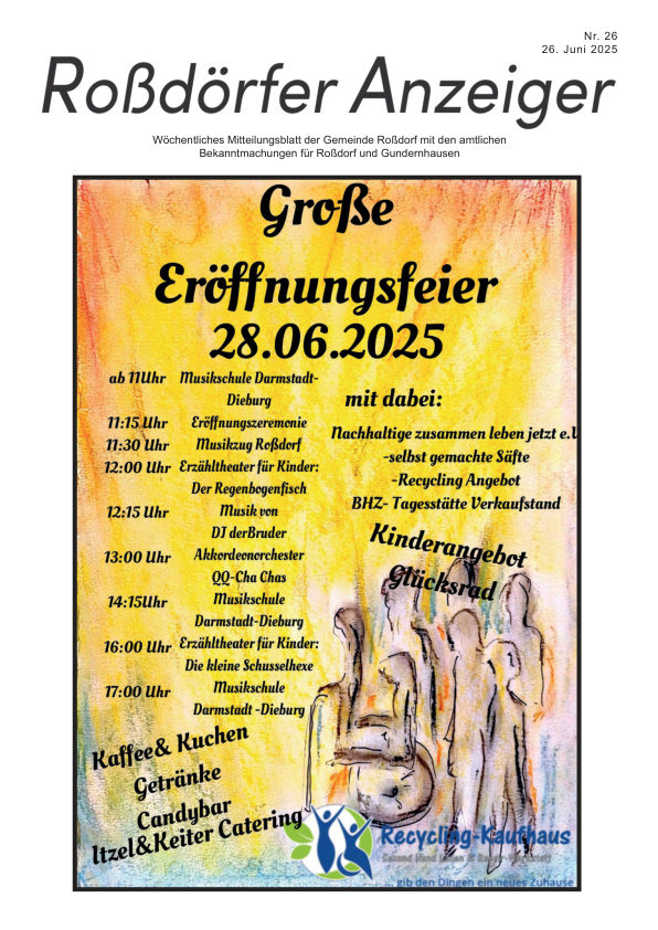 Mehr über den Artikel erfahren Roßdorf KW 26