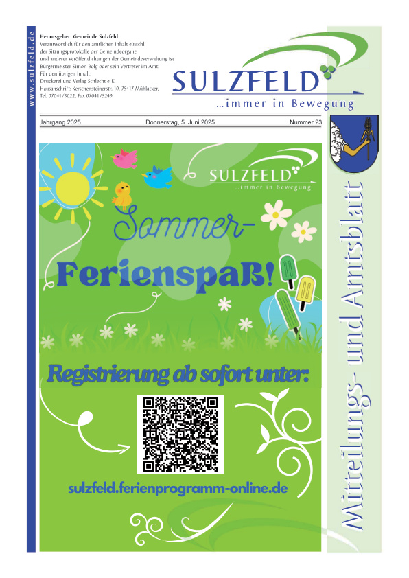 Mehr über den Artikel erfahren Sulzfeld KW 23