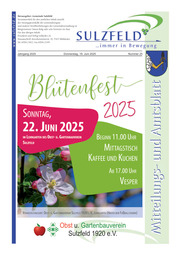 Mehr über den Artikel erfahren Sulzfeld KW 25